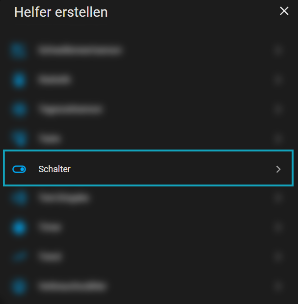 Helfer Liste Schalter