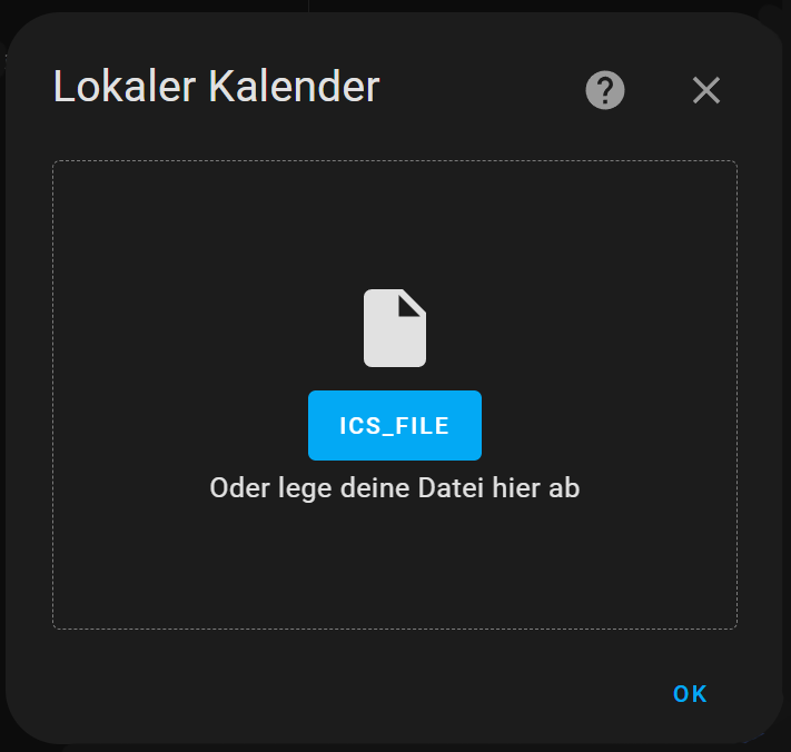 ICS Datei hochladen