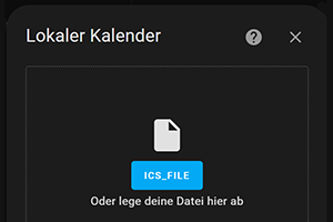 ICS Datei hochladen