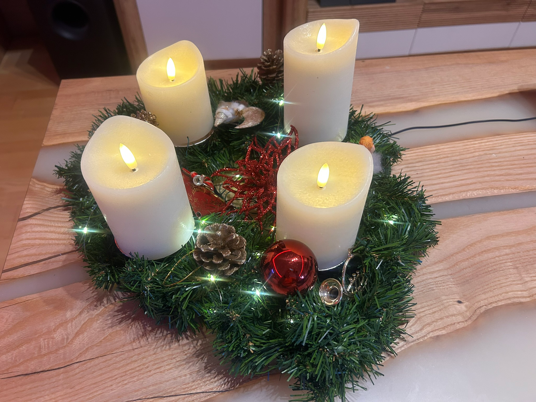 Kerzen anschliessen